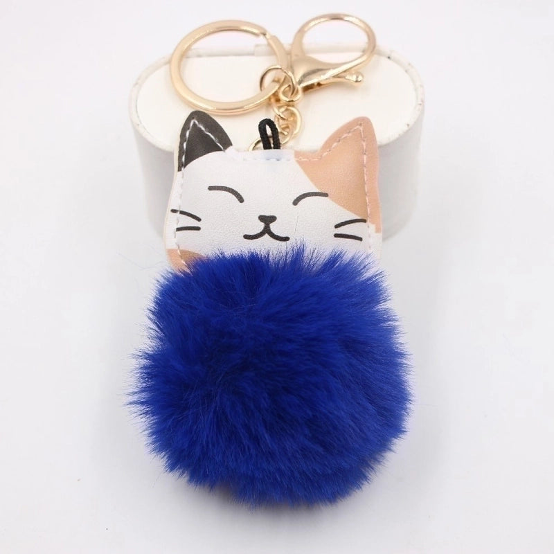 Cute Little Cat Key Chain Pendant School Bag Purse Plush Pendant Jewelry
