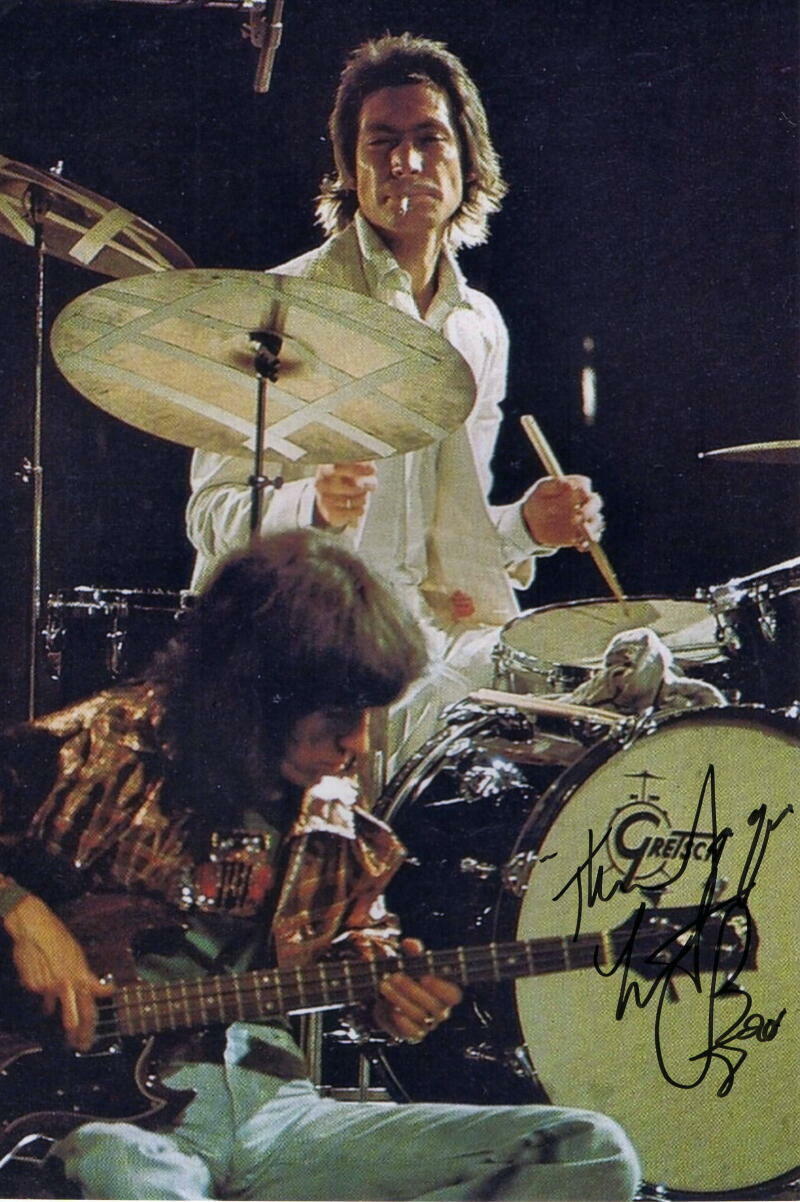 CHARLIE WATTS SIGNED AUTOGRAPH 8X12 Photo Poster painting - ROLLING STONES STUD, STICKY FINGERS