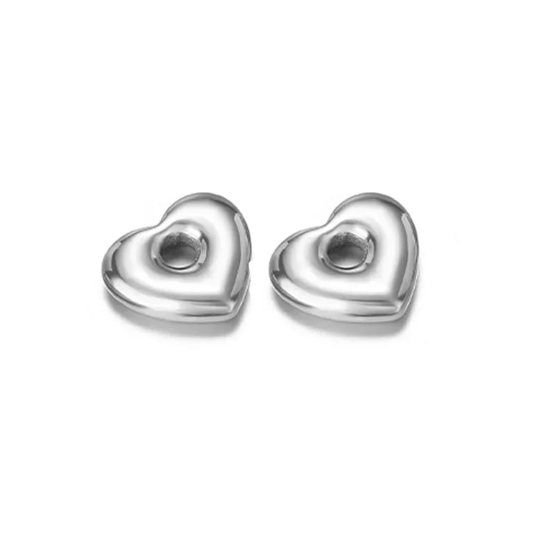 10 PCS/Package 16.5*16.5mm 18*17mm 19 * 18mm Hole 4~4.9mm 304 Stainless Steel Triangle Moon Flower Beads