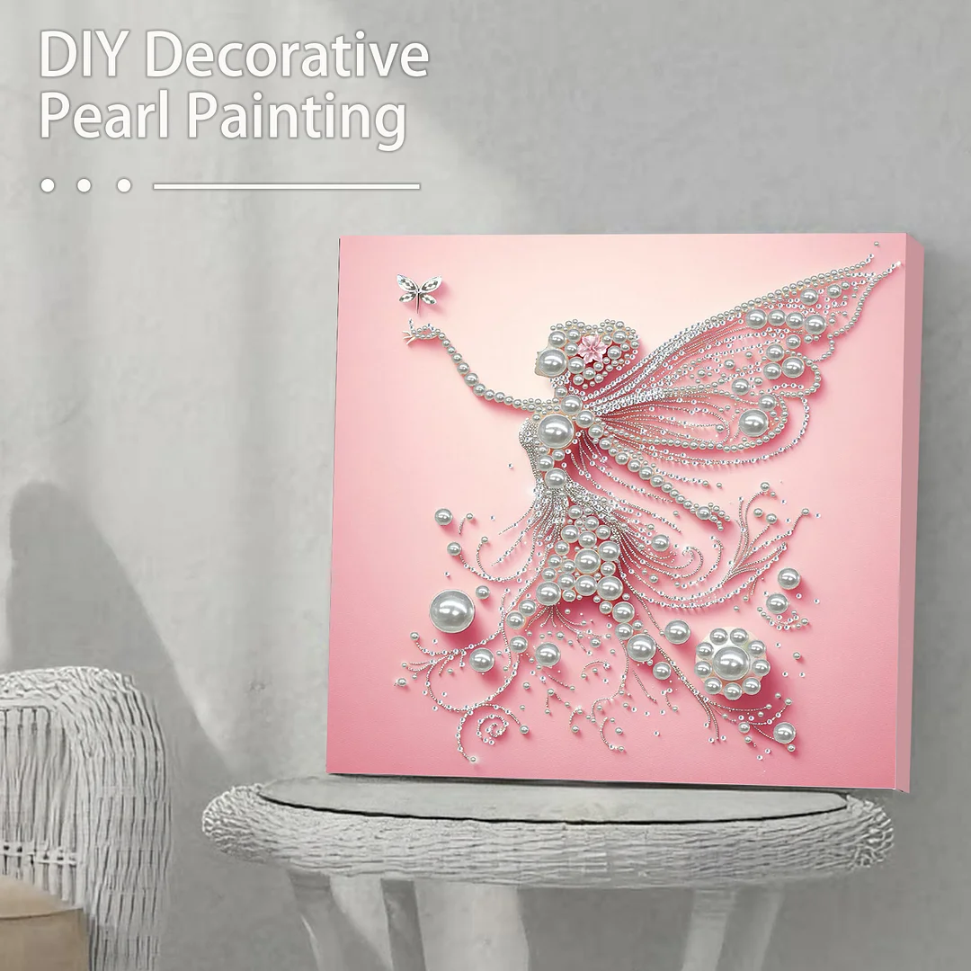 Angel Girl - DIY Pearl Diamond Art Kit With Frame 30*30cm