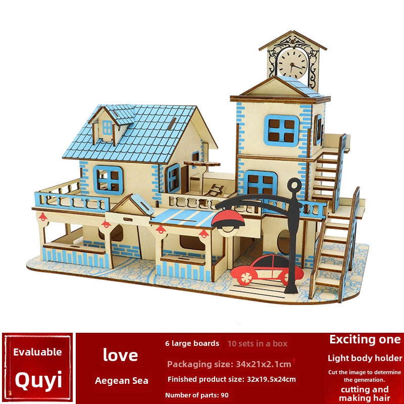 Stall Supply Children’s Wooden 3D Puzzle Adult Puzzle Christmas Building Handmade Educational Model Toy