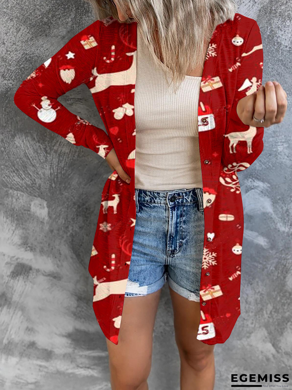 Casual Christmas Snowman Outerwear | EGEMISS