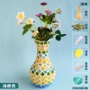 Wooden Vase Solid Mosaic Art Handmade Pasting Material Pack DIY Creative Decoration Kit