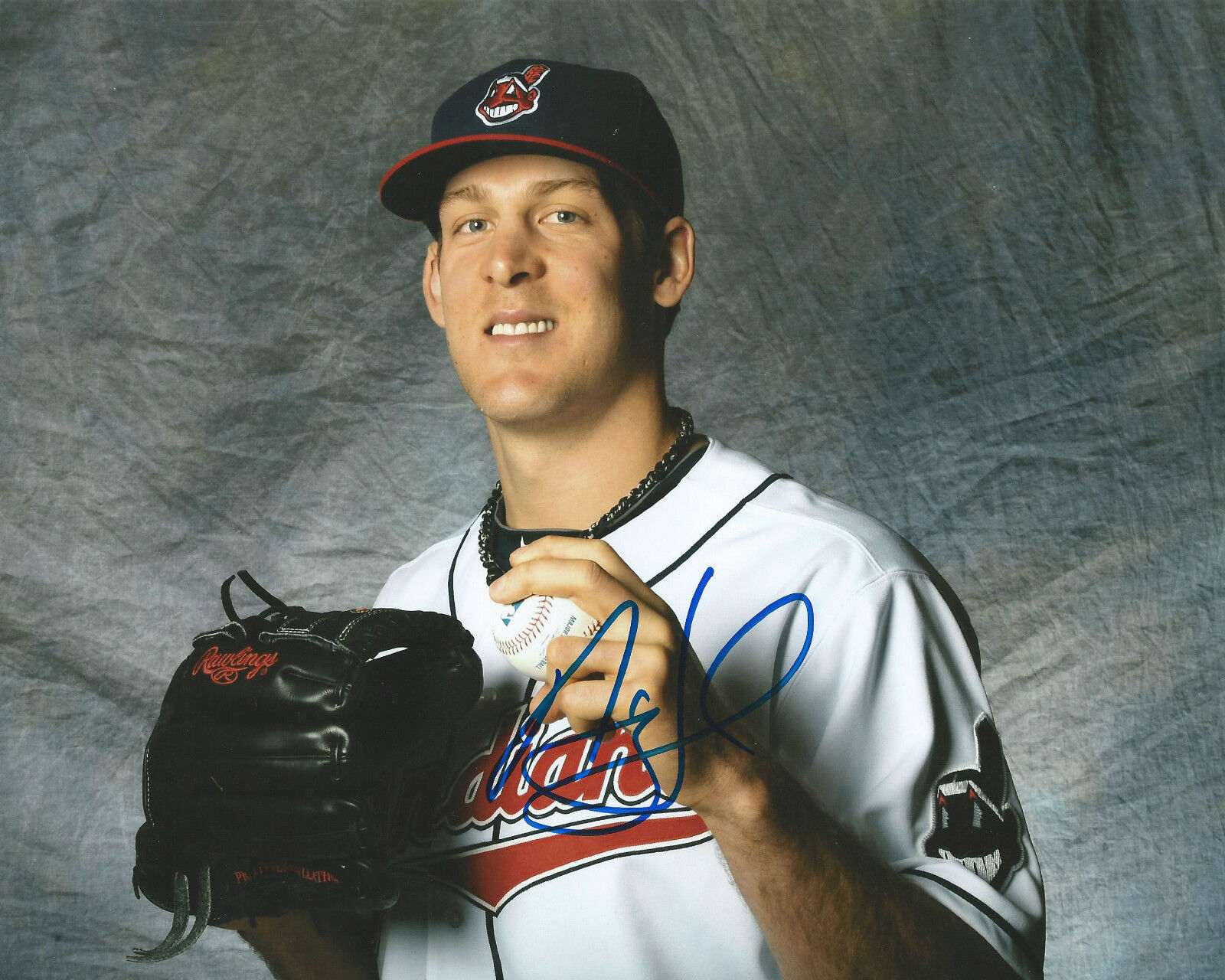 **GFA Cleveland Indians *NICK HAGADONE* Signed 8x10 Photo Poster painting N2 COA**