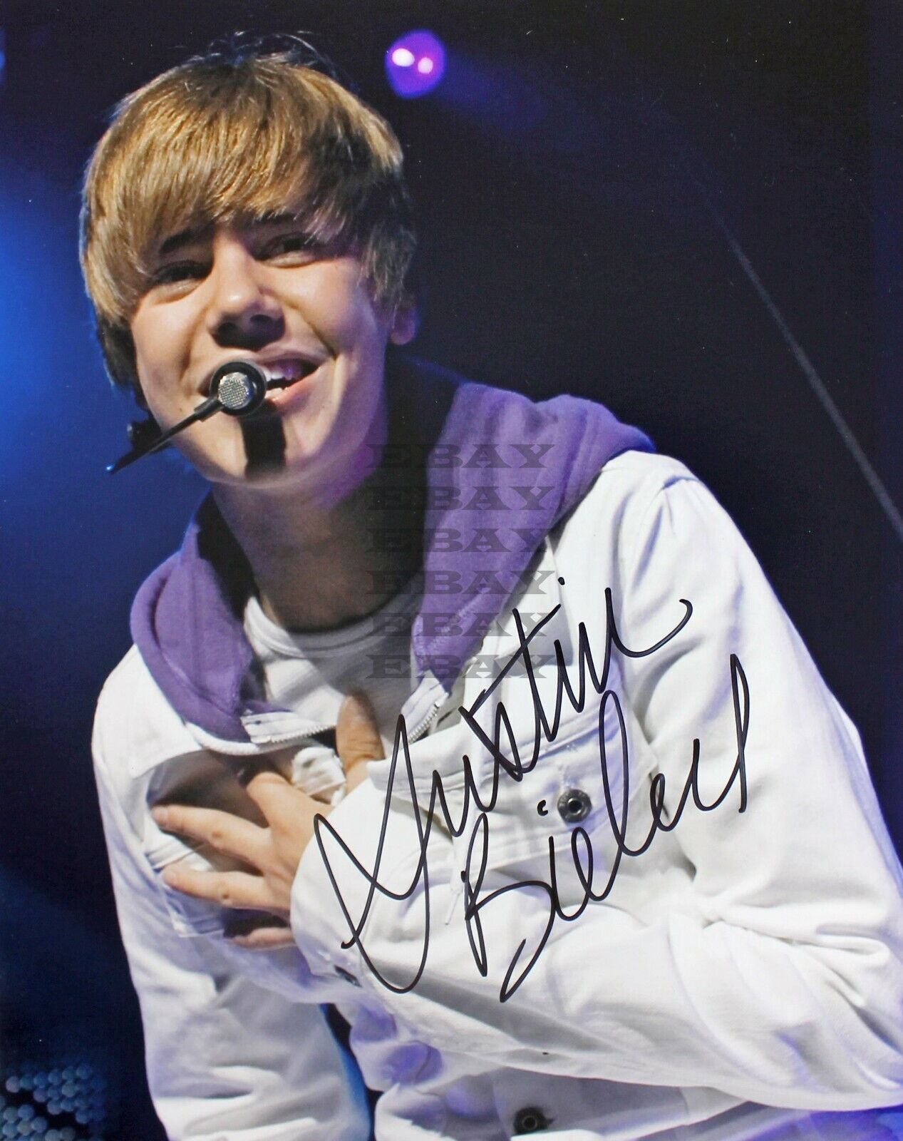 Justin Bieber Autographed signed 8x10 Photo Poster painting Reprint