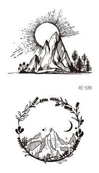 Small Sexy Lips Leaf Black Cartoon Temporary Tattoo Cute Star Tattoo Sticker Love Women Body Finger Art Waterproof Tatoo