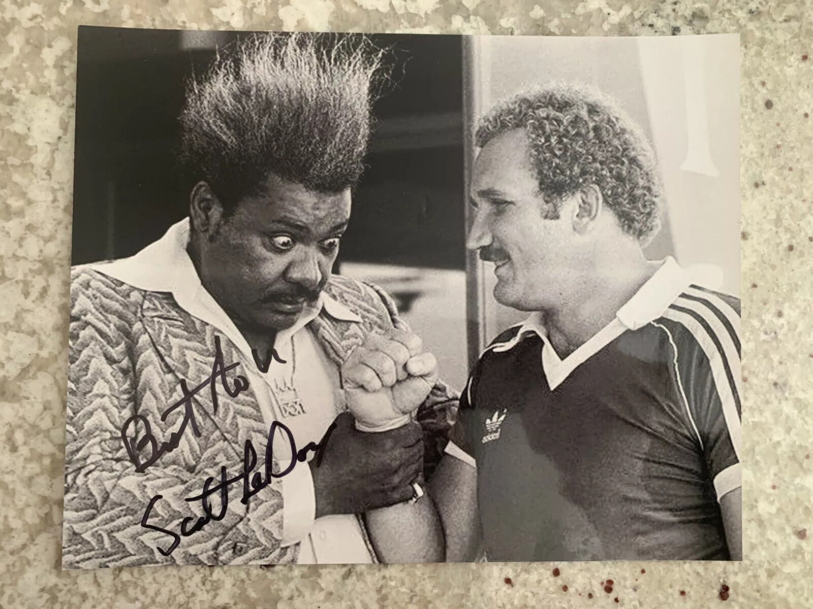 Scott LeDoux Signed 8x10 Photo Poster painting With Don King. Autographed (DEC. 2011)