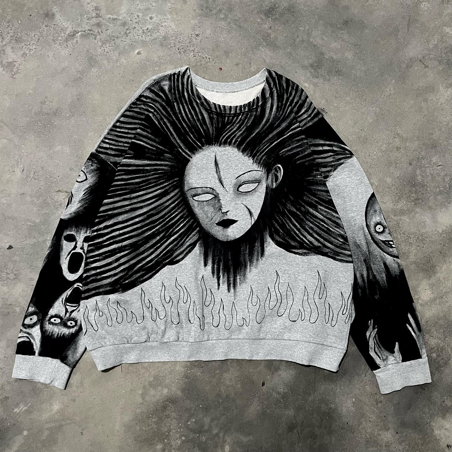 Sun God casual street graffiti sweatshirt