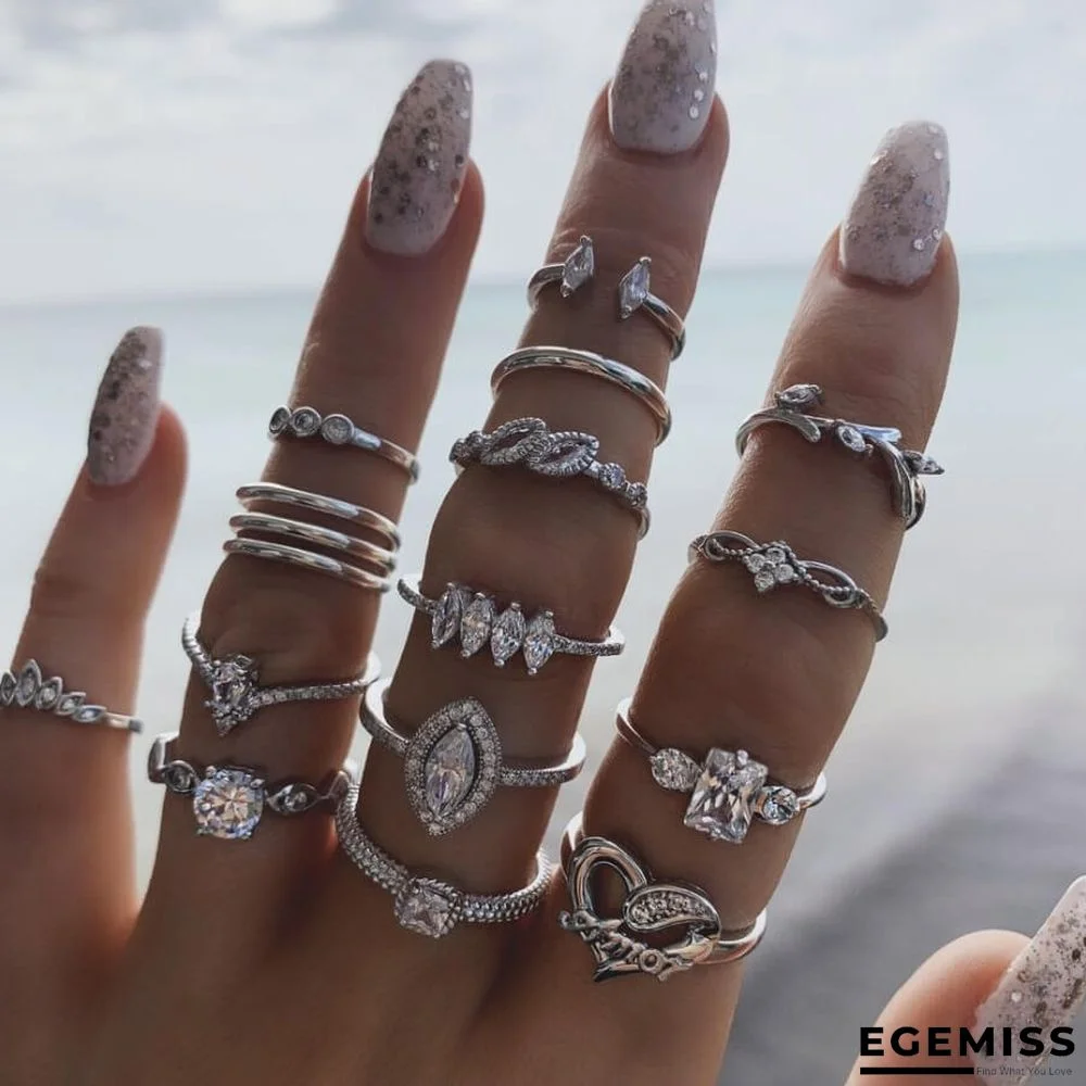 Silver Fashion Fifteen Sets Of Rings | EGEMISS