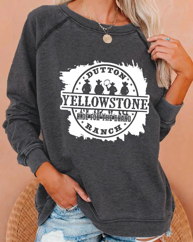 Yellowstone Dutton Ranch Deep Gray Sweatshirt