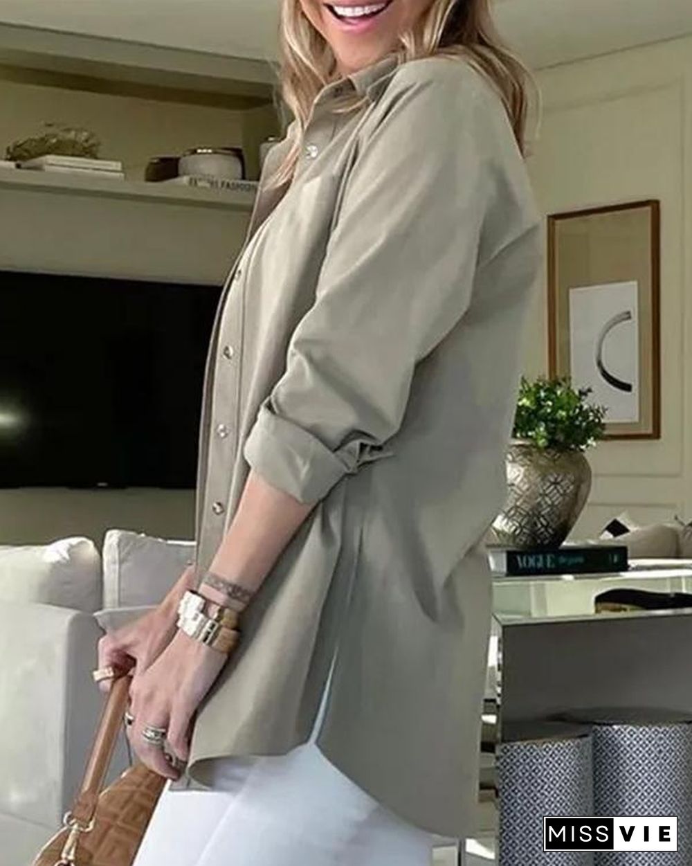 Naked Color Chic Style Shirt