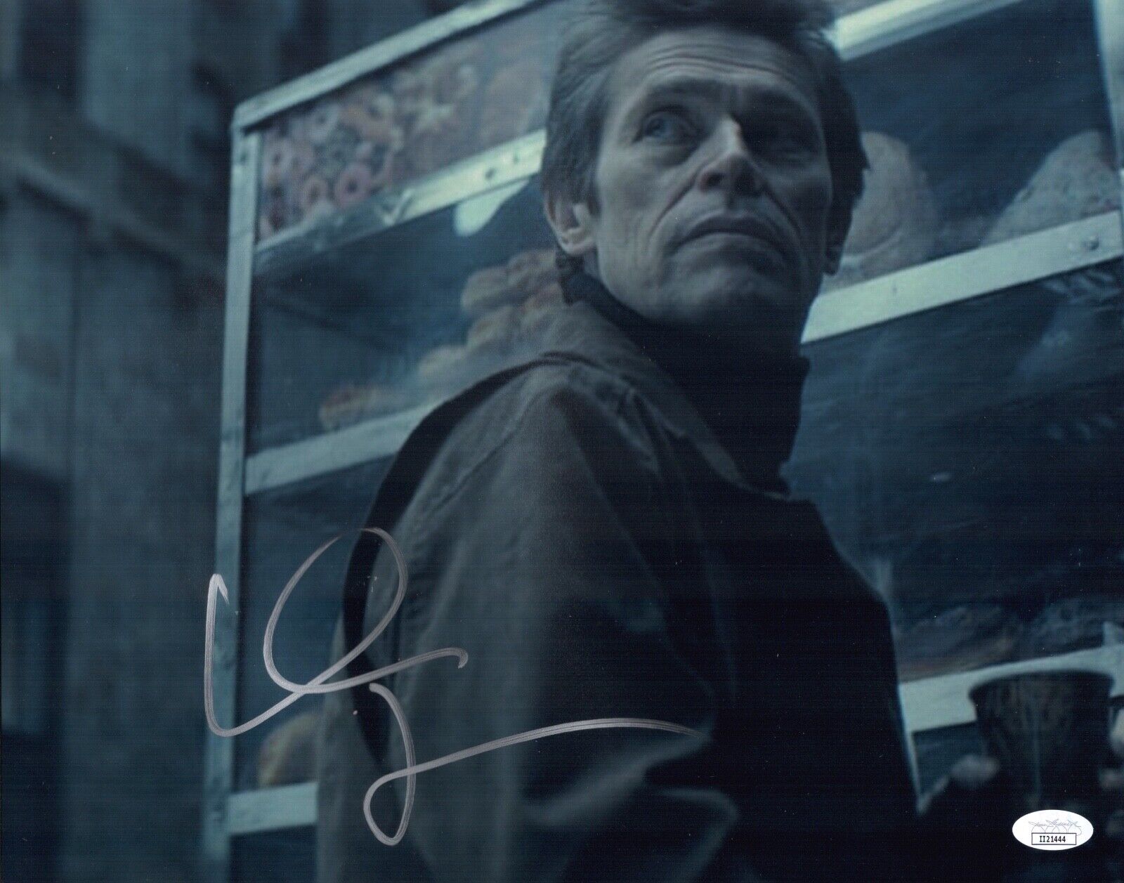 WILLEM DAFOE Signed JUSTICE LEAGUE 11x14 Photo Poster painting IN PERSON Autograph JSA COA Cert