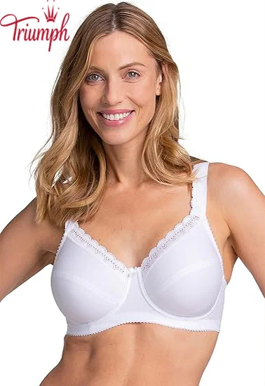 Triumph - (3 бр.) Удобен памучен сутиен с банели
