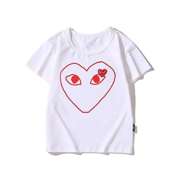 A Ape Print for Kids T Shirt Summer Short Sleeve Men's and Women's Embroidered Love Cotton T-shirt
