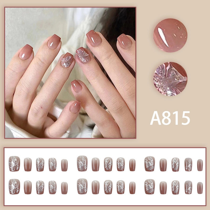 New Popular Simple Wearable Nail Patch 24 Pieces Boxed Pure Desire Style High Sense Factory Direct Sales