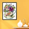 (Stamped/Counted) Flowers In Tea Cup - 18CT Cross Stitch 20*25cm/7.87*9.84in