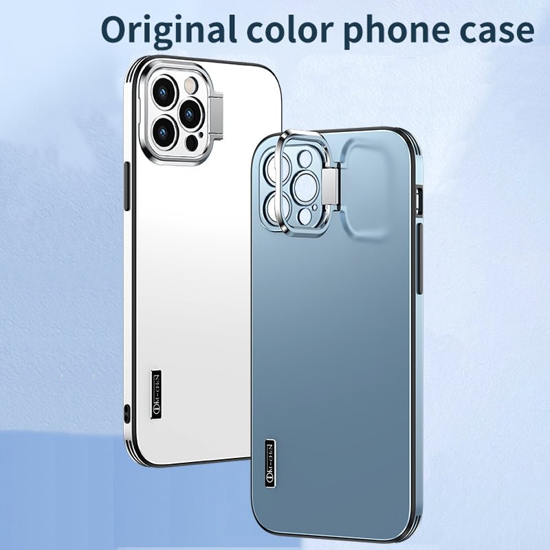 2022 NEW ARRIVAL Metal Kickstand Anti-fingerprint Airbag Matte Case