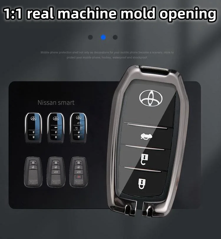 Mecha sports car style metal car keychain