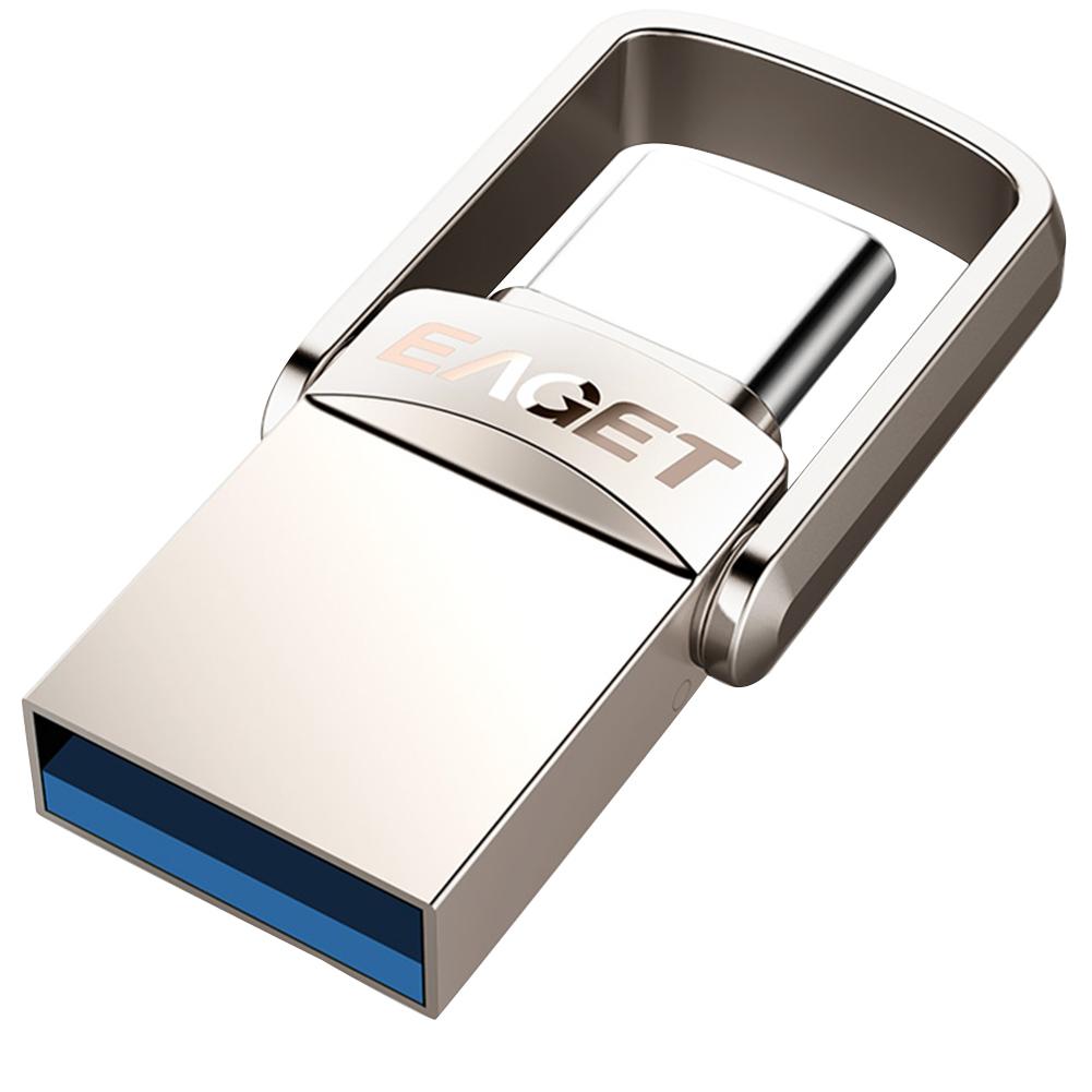 

EAGET CU20 Metal USB 3.0 Flash Drive Stick Phone OTG Type C Pendrive (64GB), 501 Original