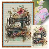 【Limited Stock Sale】(Big Size) Sewing Machine - 11CT Stamped Cross Stitch 40*60cm/15.75*23.62in