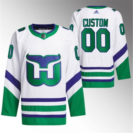 Men's Carolina Hurricanes Custom White Stitched Premium Jersey