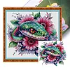 Flower Snake-14CT Stamped Cross Stitch 33*31cm/12.99*12.2in