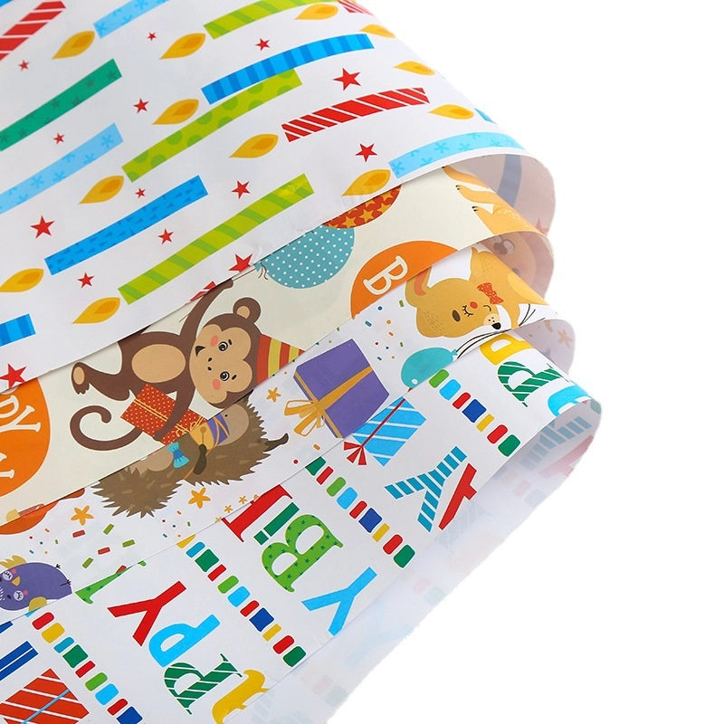 Children’S Day Birthday Cute Animal Cartoon Party Gift Wrapping Supplies Party Supplies Gift Wrapping Supplies