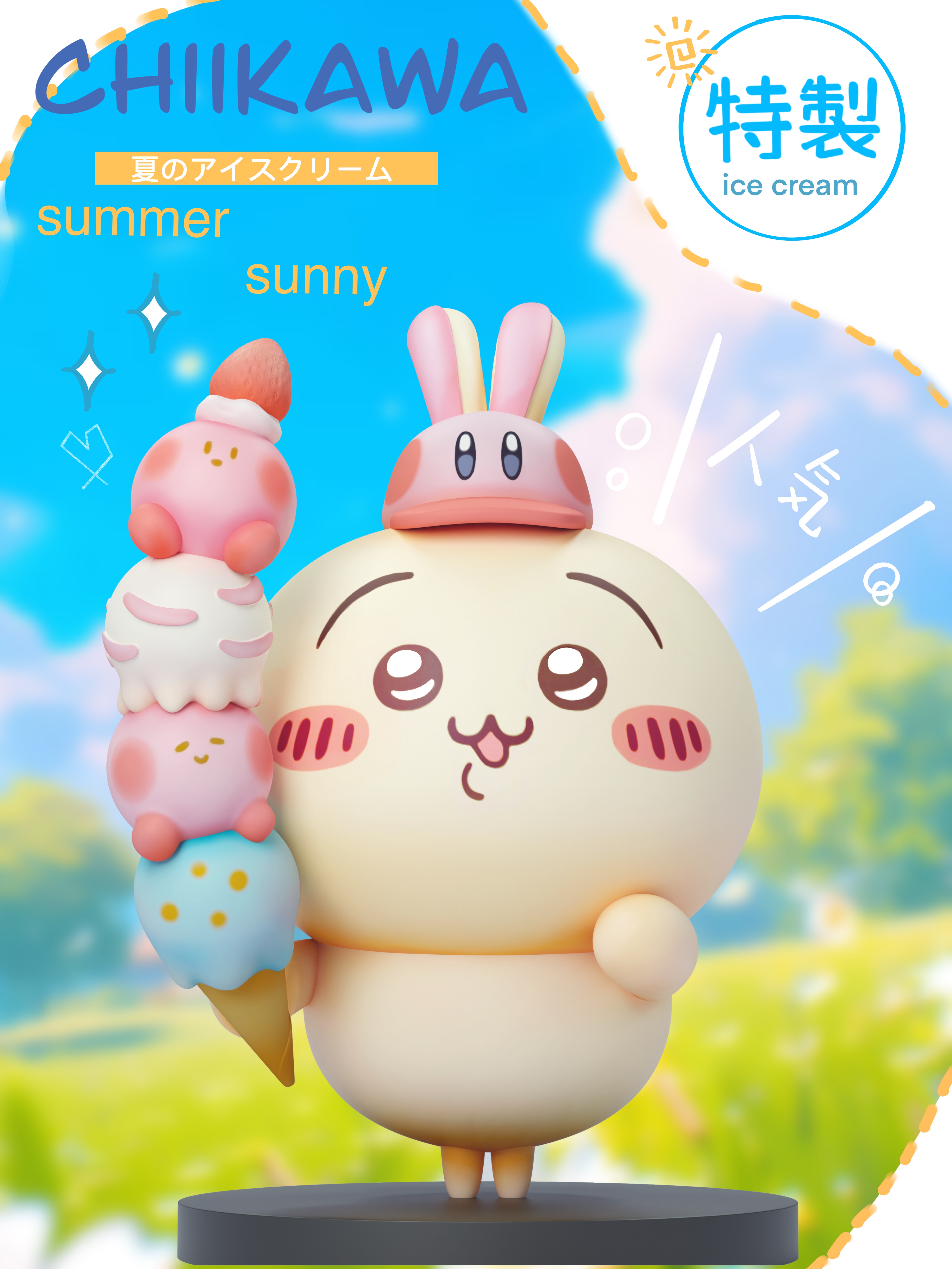 Chao She Studio - Chiikawa Usagi×Kirby Statue(GK)-
