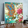 (Pre-Framed)Butterfly Flower-Special Shape Diamond Painting Kit(25x25cm)