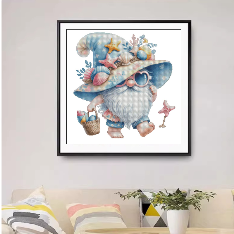 1set DIY Printed Cross Stitch Kit 【ZZ5081- Seaside Dwarfs】printed (stamped) cross-stitch Painting Fairy Cross Stitch