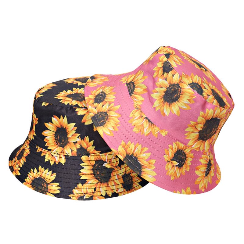 Flower sunflower fisherman hat sun protection basin hat