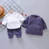 Spring Kids Baby Boy Formal Suits Set Cotton Gentleman 4 Pcs Sets