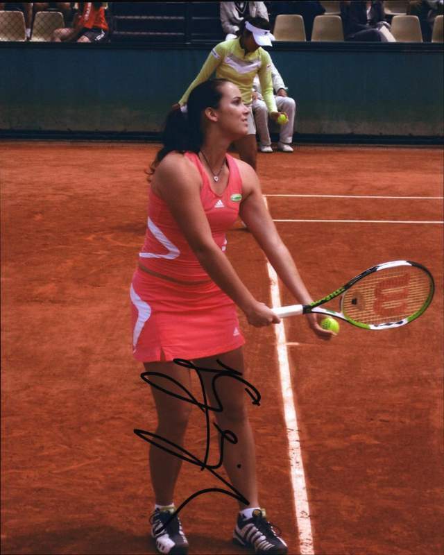 Jarmila Wolfe signed tennis 8x10 Photo Poster painting W/Certificate Autographed (A0001)