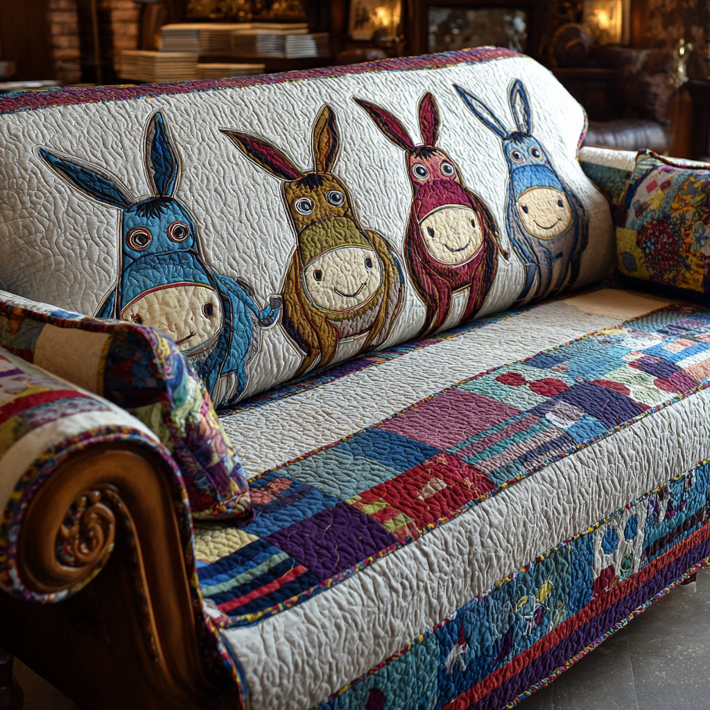 Whispering Hooves Quilted Sofa Cover NCU0PT11127 everthome