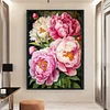 (Big Size)Peony - 11CT Stamped Cross Stitch - 40*60cm - Flower