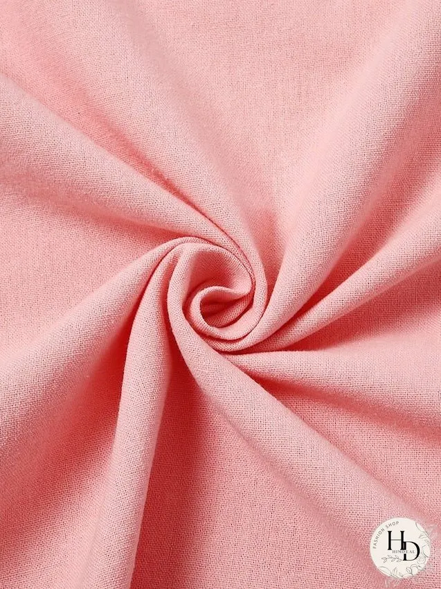 Casual Dress Cotton Dress Shift Dress Midi Dress Blue Pink Khaki Sleeveless Pure Color Pocket Spring Summer Crew Neck Basic Daily Vacation Weekend Loose Fit S M L XL XXL for Women