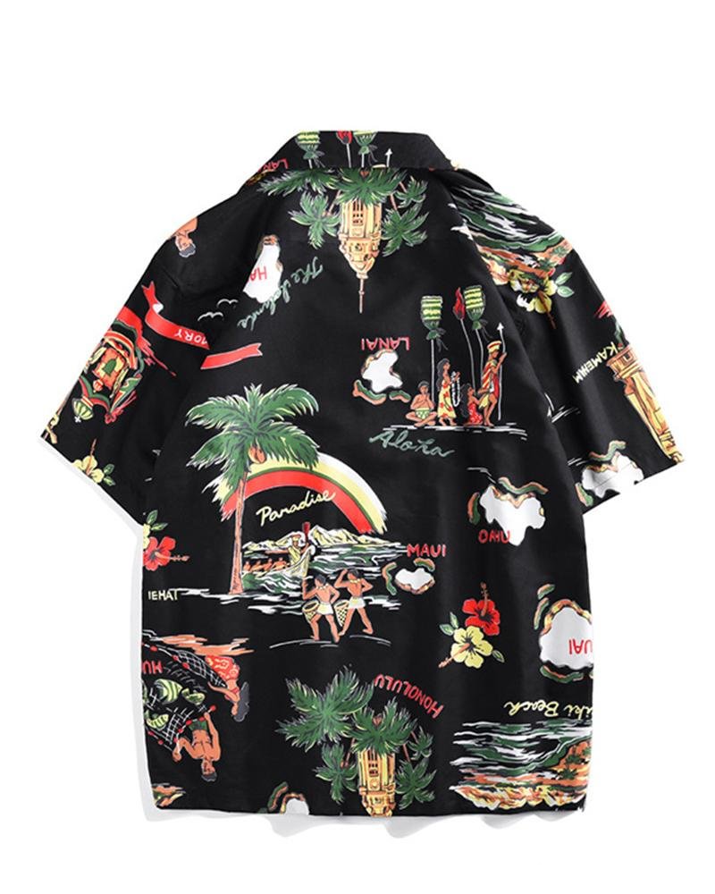Hawaii Style All Over Print Short Sleeve T Shirt