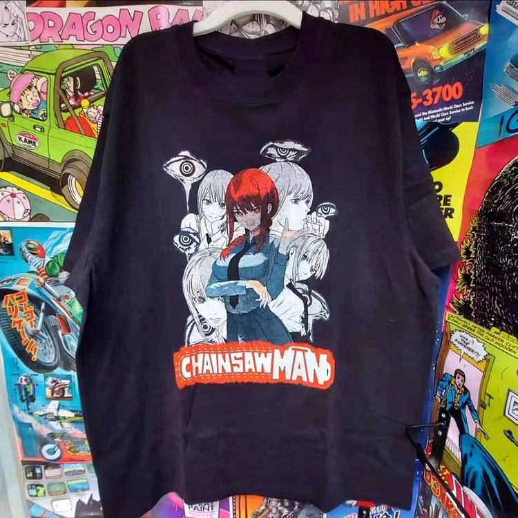 Pure Cotton Chainsaw Man Makima Aesthetic Off Shoulder T-shirt weebmemes