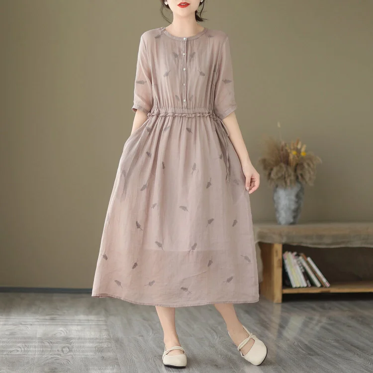 Summer Casual Minimalist Cotton Loose Dress