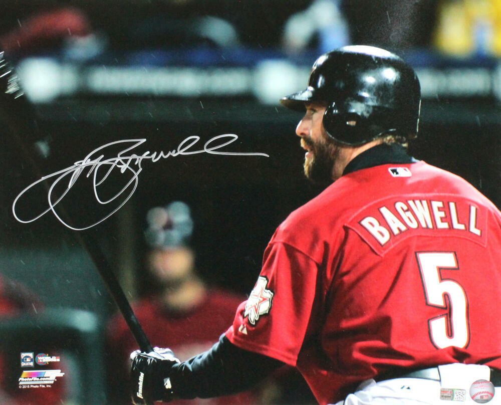 Jeff Bagwell Autographed Astros 16x20 Close Up Batting PF Photo Poster painting n/o - Tristar Au