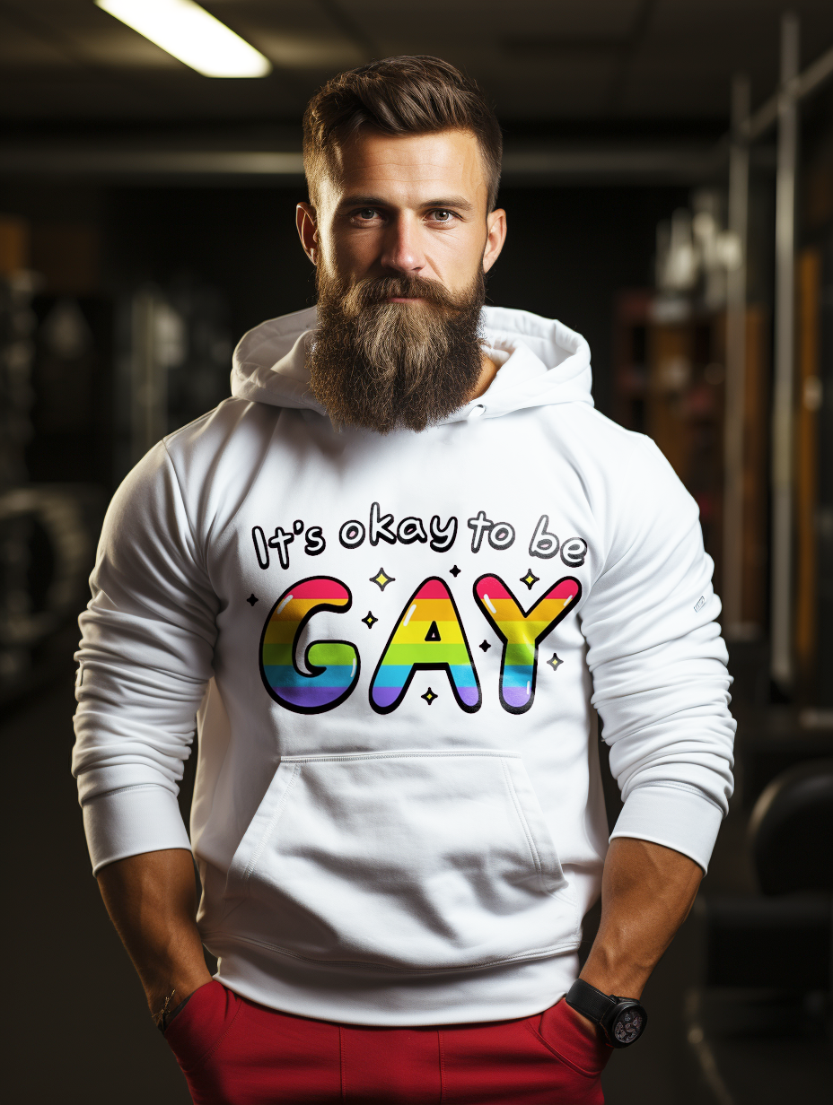 Rainbow It's Okay To Be Gay Hoodiie