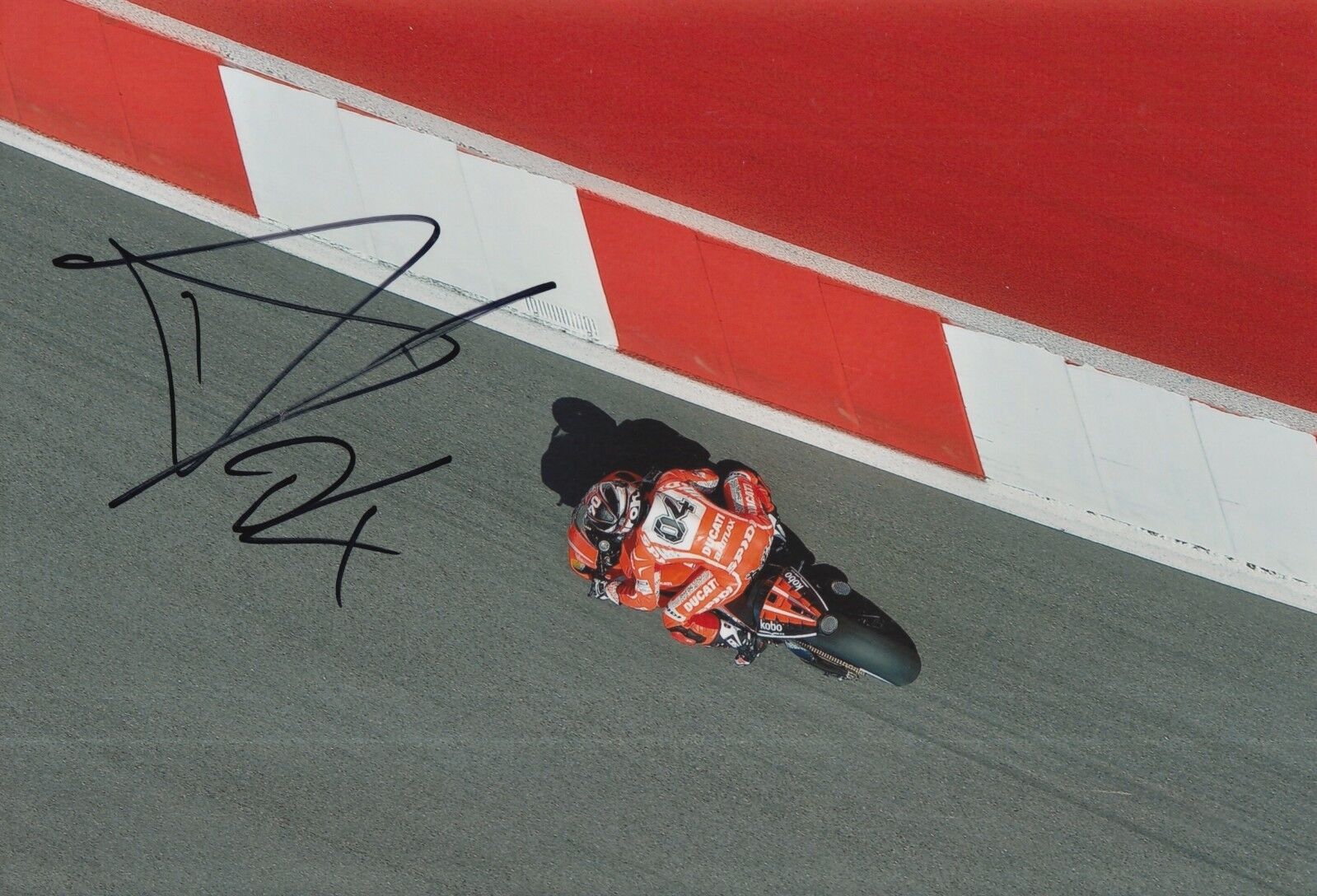 Andrea Dovizioso Hand Signed Ducati 12x8 Photo Poster painting MOTOGP 6.