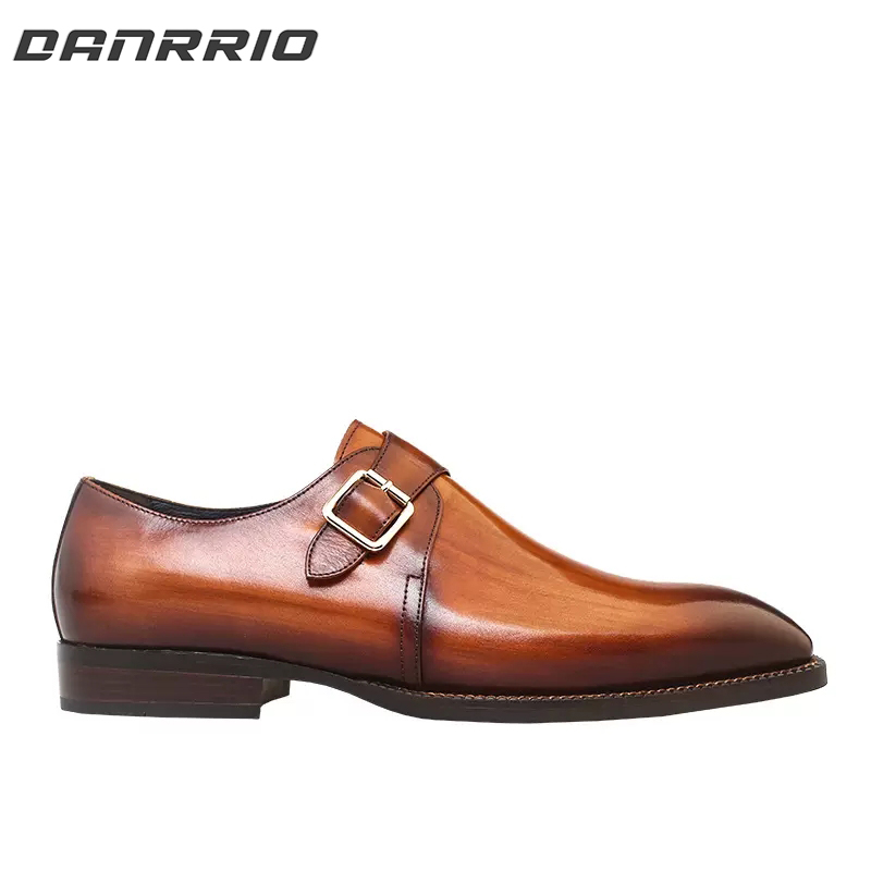 DANRRIO Single Button Monk Handmade Business Leather Shoes DANRRIO.COM DANRRIO