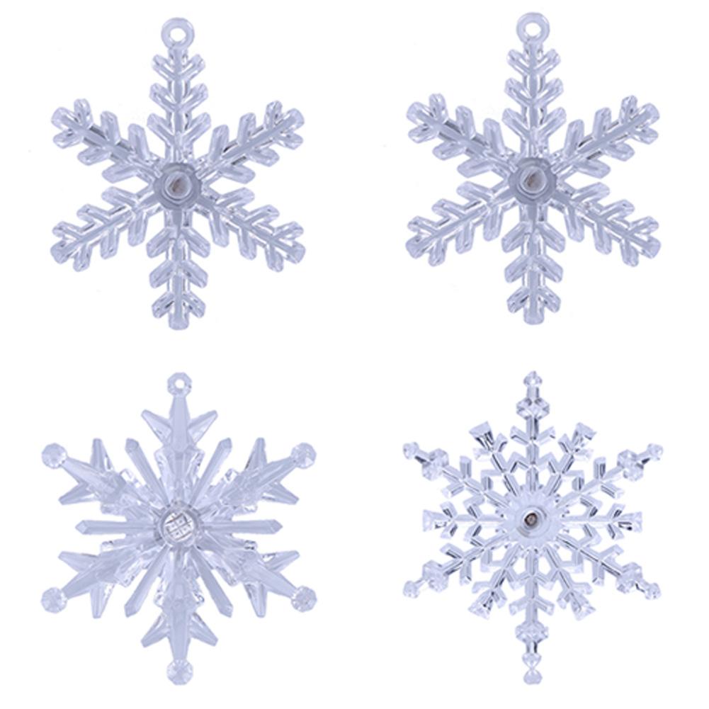 

LED Transparent Snowflake Ornaments Christmas Decorations Pendant, 14cm, 501 Original