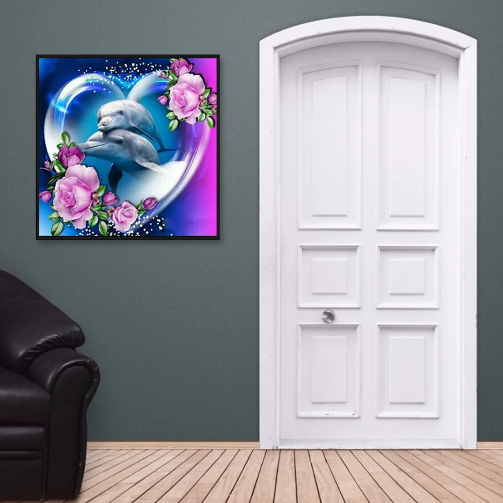 Diamond Painting - Full Round Drill - Dolphins(30*30cm)