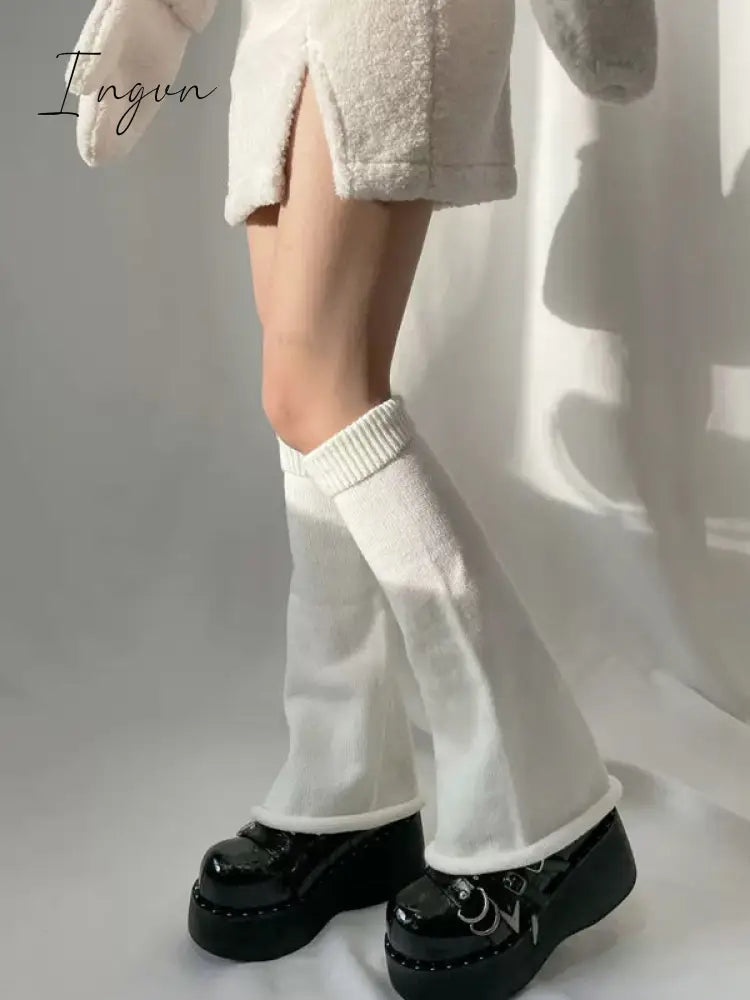Ingvn - Leisure Fashion Knitting Solid Color Flared Leg Warmers Accessories White / One_Size Warmers