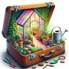 Diamond Painting-DIY Full Round Drill Gardening In Suitcase(40*40CM)