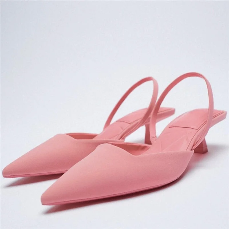 Women's Shoe Fashion Pointed Crystal Square Buckle Women Shoes PU Leather Luxury Low-heeled Female Shoes Sandals Women2021 Brand