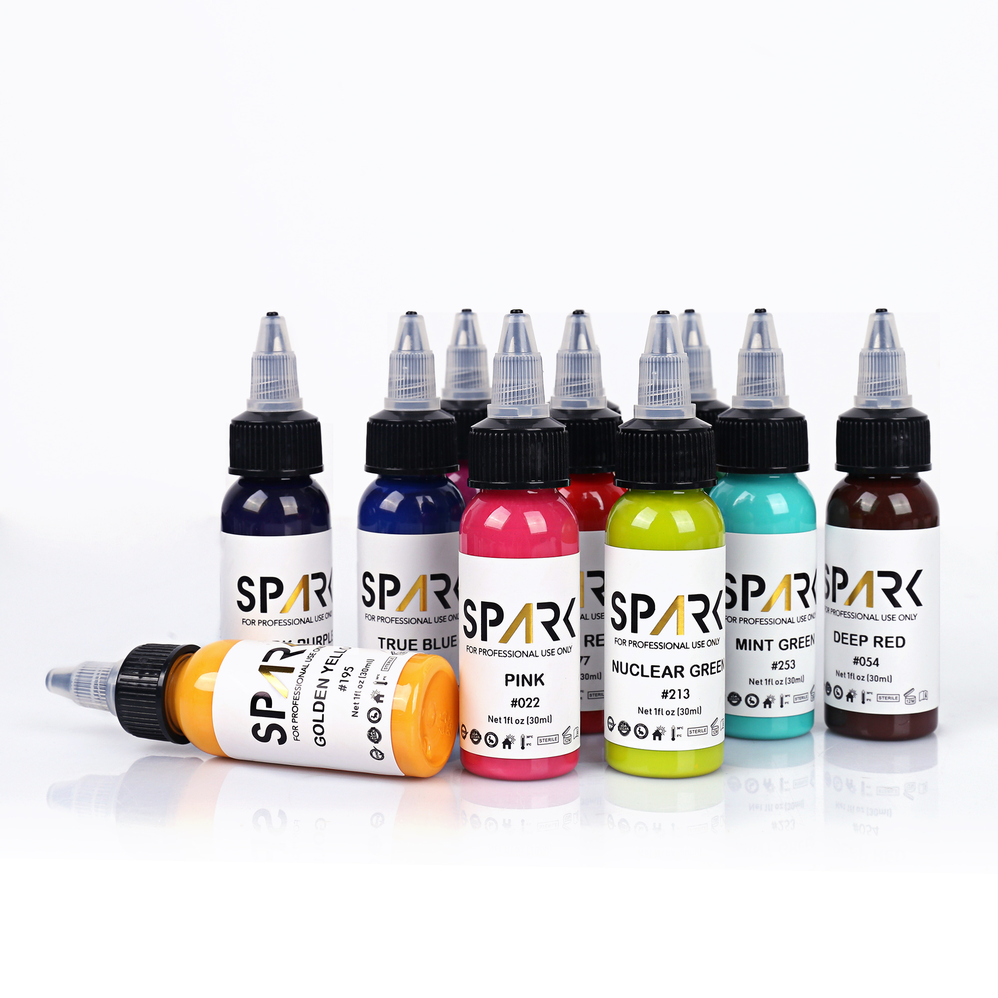 Spark Professional Tattoo Ink 25 Colors Set 1 oz