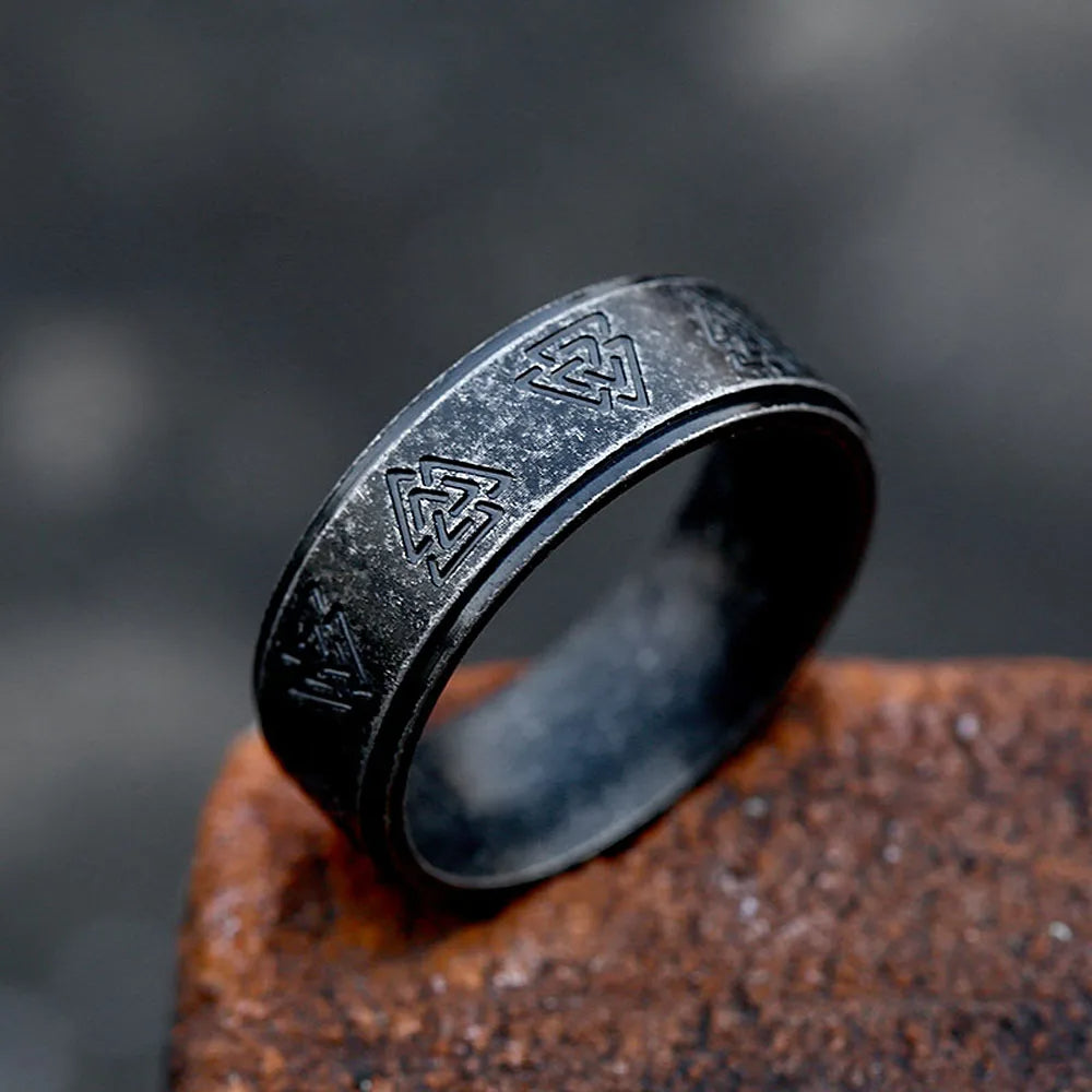 Odin Valknut Nordic Rune Viking Ring